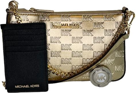 Michael Kors Jet Set Travel MD Zip Pouchette bundled SM TZ 